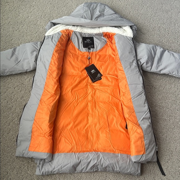 Orolay Down Puffer Jacket Quilted Longline Winter Jacket Gray Women’s Small NEW - Picture 7 of 14
